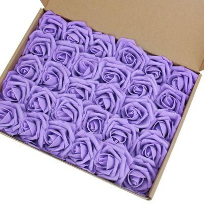 Roses Artificial Flowers 25PCS Roses W/Stem for DIY Wedding Bouquets Centerpieces Bridal Shower Party Home Decorations