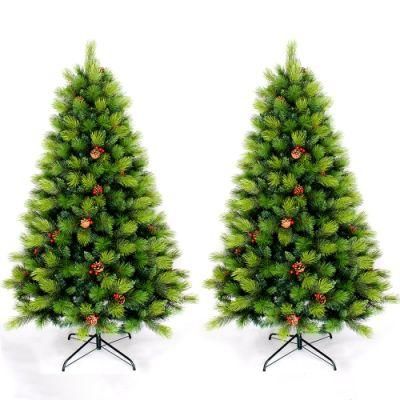 Yh1903 Green Indoor Supply Customized Artificial Berries Christmas Tree with Pine Cone
