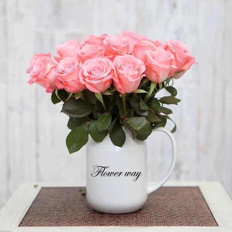 Fashion Fresh Cut White Rose Decorative Flower Wedding Flower for Home Decoration