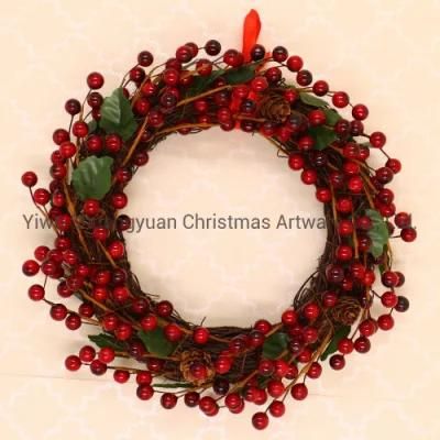 Plastic Artificial Christmas Wreath Home Decoration