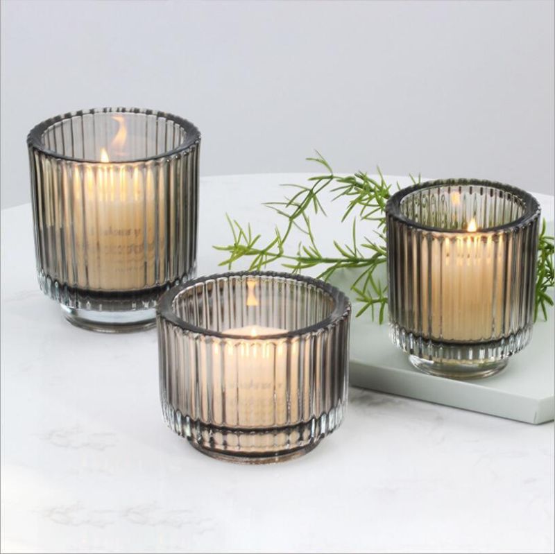 Nordic Series Luxury Customized Mult-Color Unique Empty Glass Jars for Candle Making