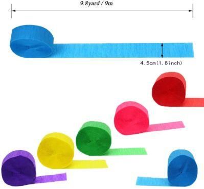 Wrapping Printed Balls Party Crepe Paper Streamer