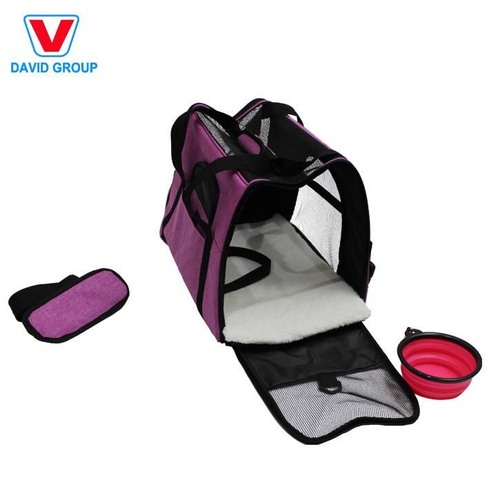 Wholesale Soft-Sided Cat Dog Comfort Foldable Travel Pet Carrier Bag