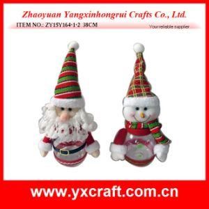 Christmas Decoration (ZY15Y164-1-2) Santa and Snowman Christmas Candy Jar Pack