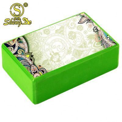 Eco-Friendly Christmas Gift Waterproof Beautiful Printed EVA Yoga Block