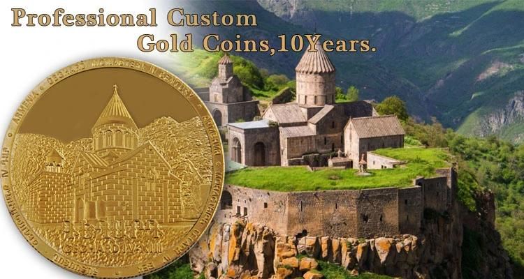 OEM Custom 3D Metal Gold Logo Engraving Commemorative Challenge Coins