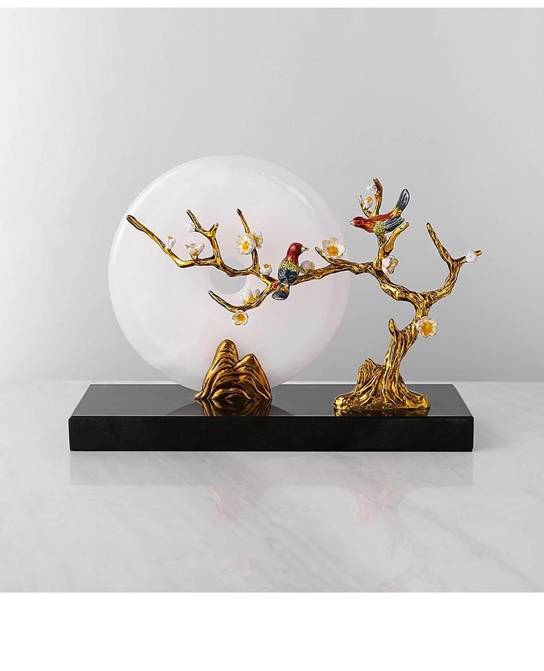 New Farmhouse Chinese Living Table Decoration Housewarming Home Decor Jade Craft Ornaments