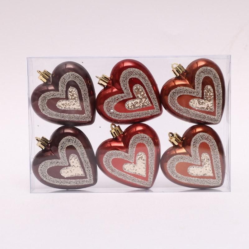 Original Factory Direct Sale 5cm Copper Color Heart Shape Christmas Hanging Ornament