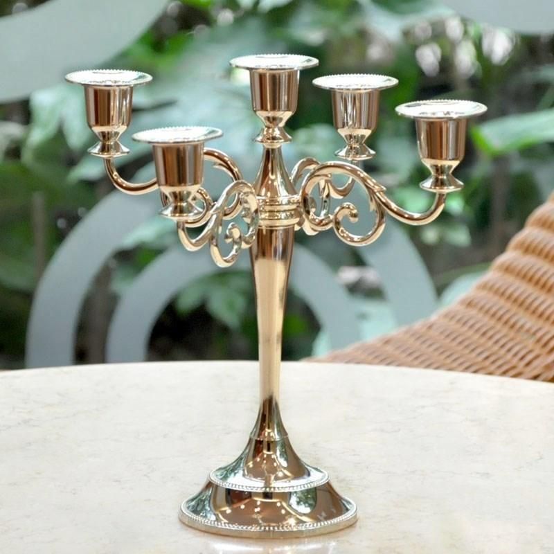 Antique Style Event Decoration Wedding Metal Candlesticks Candle Holder Candelabr