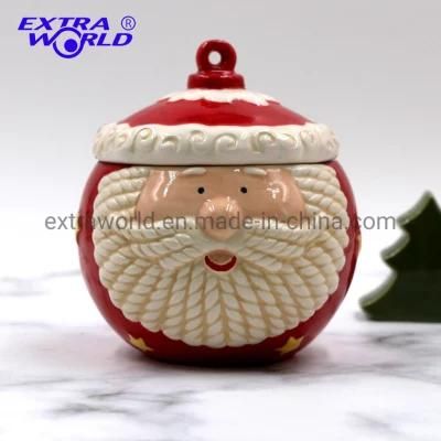 OEM Accept 3D Handpainted Ceramic Christmas Decoration Candy Jars