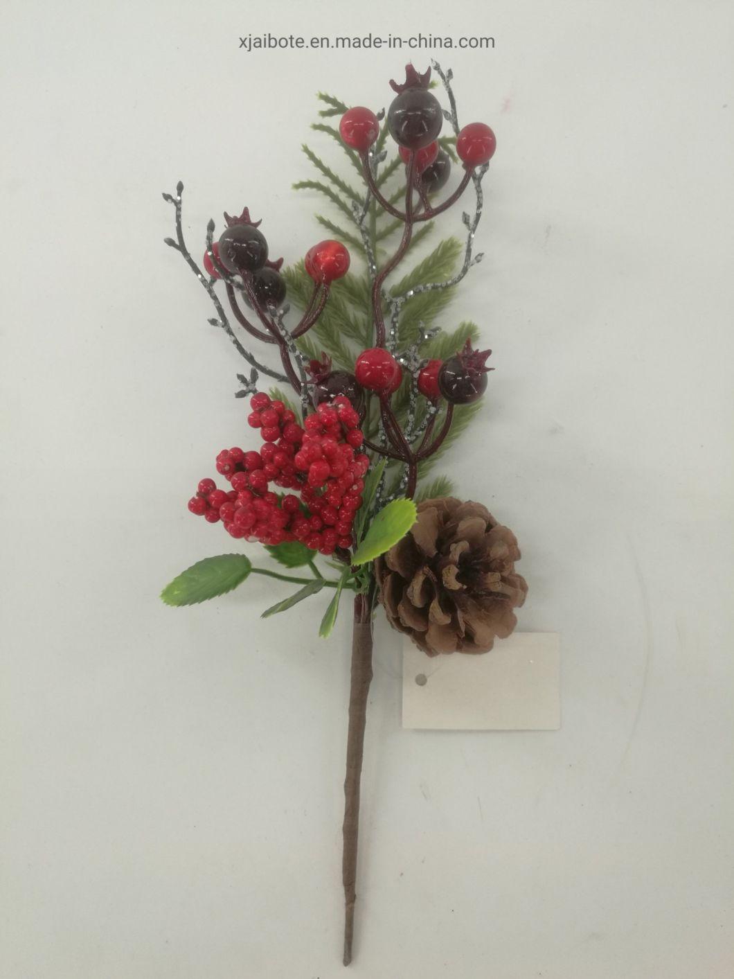 Perfect Artificial Christmas Pine Pick with Red Berries