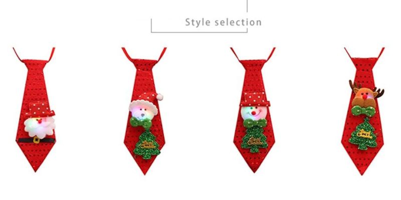 Christmas Decorations Children′s Luminescent Toys Elk Snowman Luminescent Tie