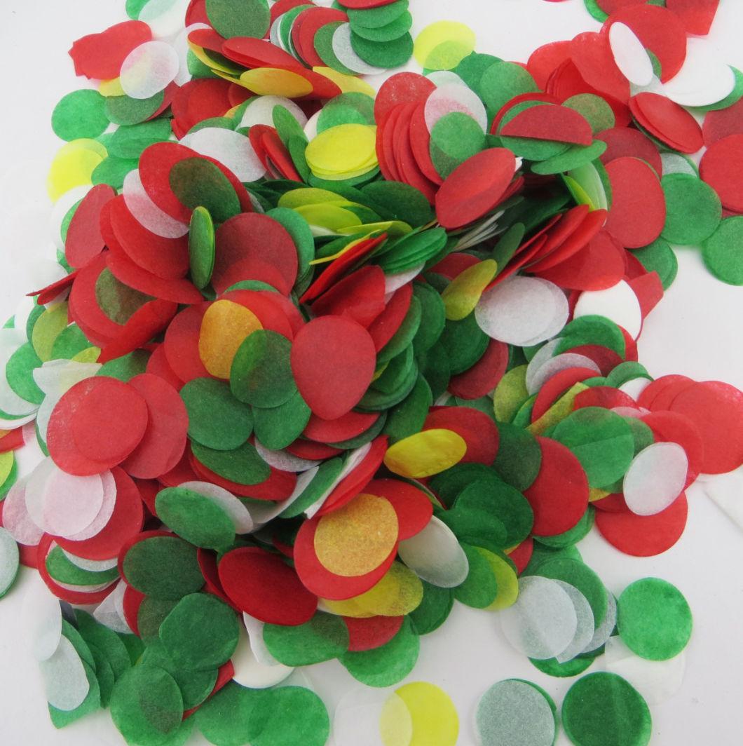 Multicolor Personalized Round Tissue Paper Biodegradable Circle Confetti