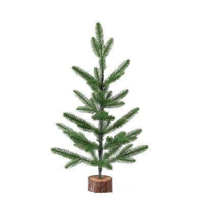 Proch Mini Tabletop PE Wooden Base Christmas Tree