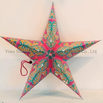 Christmas Paper Star for Holiday Wedding Party Decoration Supplies Hook Ornament Craft Gifts