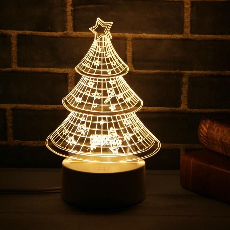 Christmas Gifts 3D LED Lamp Night Light Christmas Home Decorations