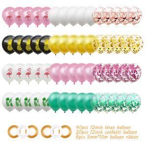 Amazon 66PCS Hawaiian Pineapple Flamingo Sequined Balloon Combination