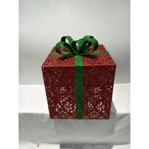 Christmas Wrought Iron Gift Box Window Decoration