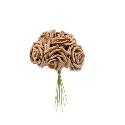 Best China Low Price 7cm Dia Decorative PE Rose Artificial Foam Rose Artificial Flower