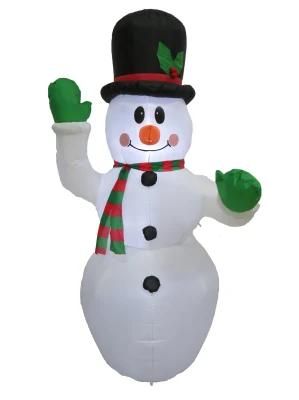 6FT Inflatable Snowman with Gentle Hat, Christmas Home Yard Decoration