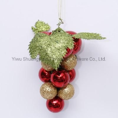 New Design Cheap Grape Shape Foam Christmas Decoration Hanging Ornaments