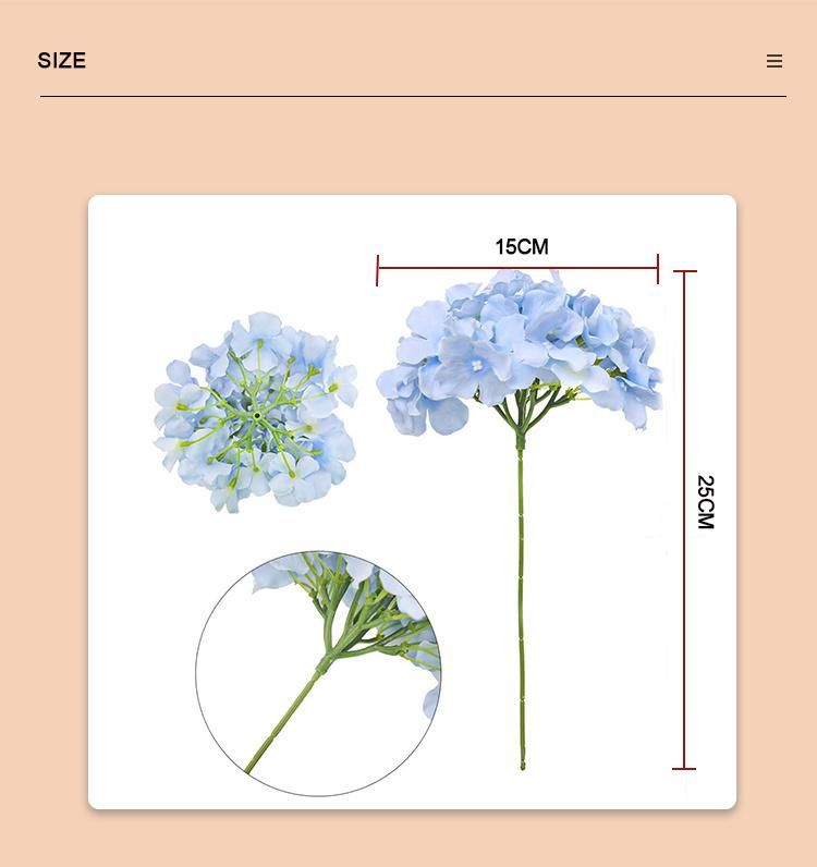 6hydrangeas Flowers Artificial Wedding Rts High Quality of The Real Touch Hydrangeas Flowers Artificial
