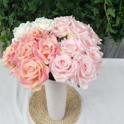 Whole Sale Silk Rose Flower Artificial Roses with Long Stems for DIY Wedding Bouquets Centerpieces Bridal Shower Party Home Decor