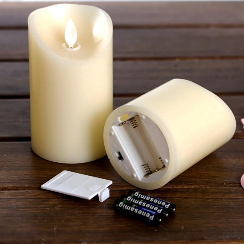 LED Luminous Candle LED Remote Controlled Luminous Candle Simulation of Flame Head Swing LED Candle Process Plastic Candle