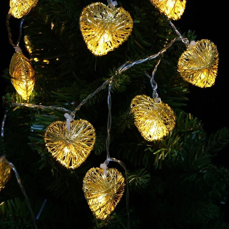 Christmas Tree Decoration Heart Shape LED Decorative String Light