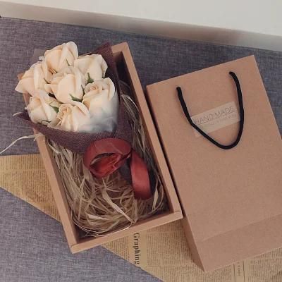 Artificial Flowers Gift Handmade Soap Flower Bouquet Present for Christmas Newyear