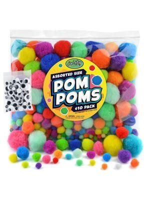 Easter Day Birthday Party Assorted Colors POM Poms 410PCS Package