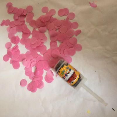 Biodegradable Tissue Paper Gender Reveal Rice Paper Party Poppers Cannon Mini Gold Glitter Push Pop Confetti