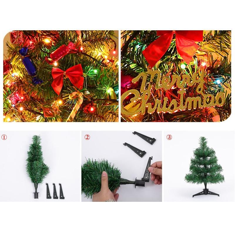 DIY Christmas Tree 50cm LED Mini Desk-Top Xmas Party Decorations