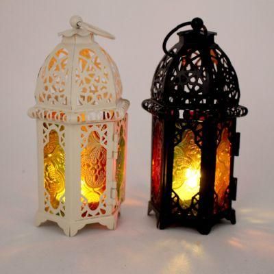 Lantern Decorative Candle Lantern Holder with LED Fairy Lights for Living Room Decoration Eid Lantern