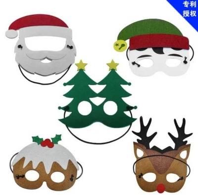 Children Party Cartoon Christmas Face Masks