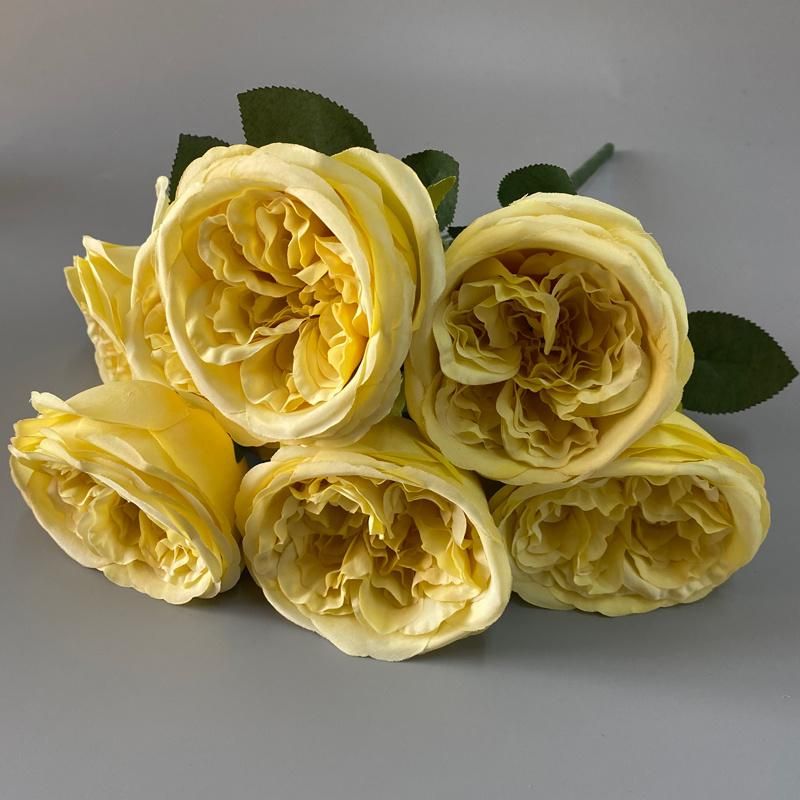 Hot Sale Quality Silk 7heads Rose Flower Silk Rose Flower Bouquet for Wedding Decoration