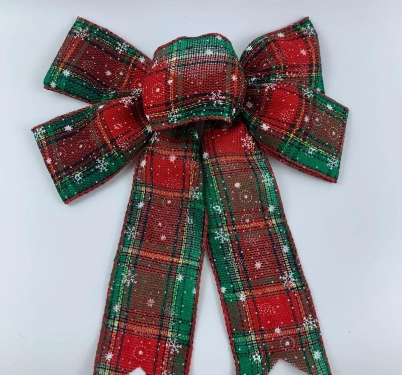 Ribbon Christmas Bow Holiday Decoration Deer Bow DIY Hemp Ribbon