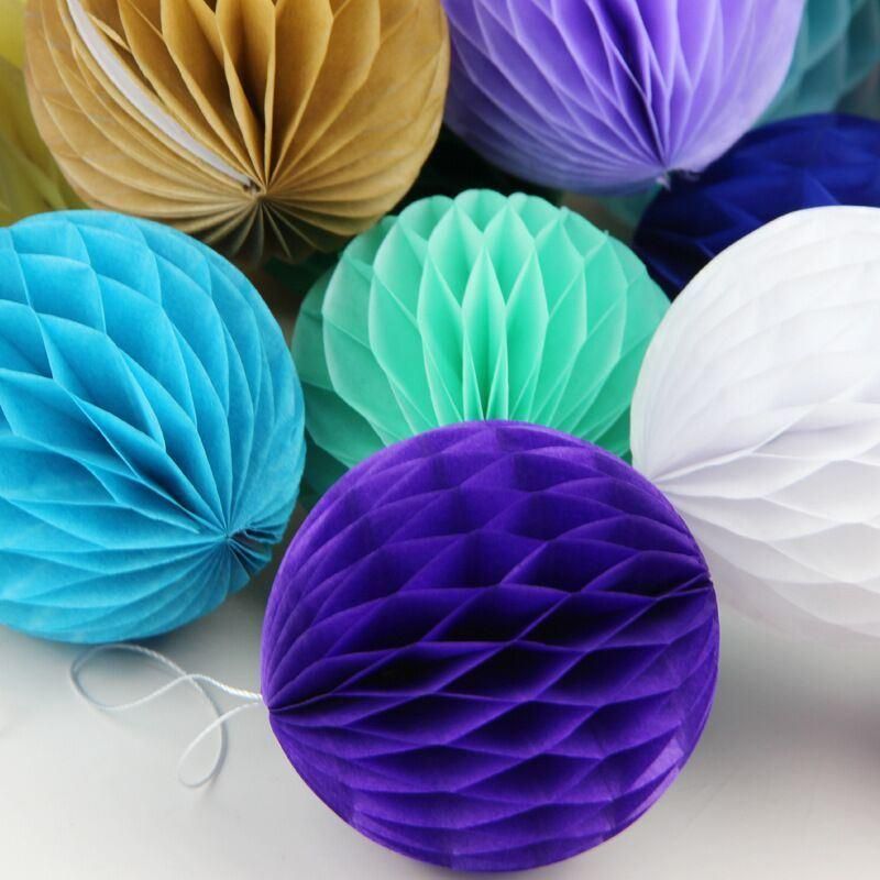 15 Pieces 7.62cm 15.24cm 20.32cm Paper Honeycomb Ball Party Ball Paper Ball Partner Design Art Craft Hanging Ball Ball Party Wedding Birthday Nursery Decoration