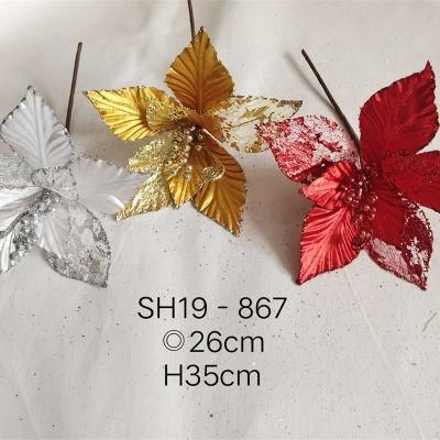 Wholesale Artificial Flowers Picks for Christmas Decoration Xmas Ornaments