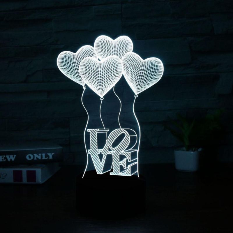 Room Decoration 3D LED Lamp Love
