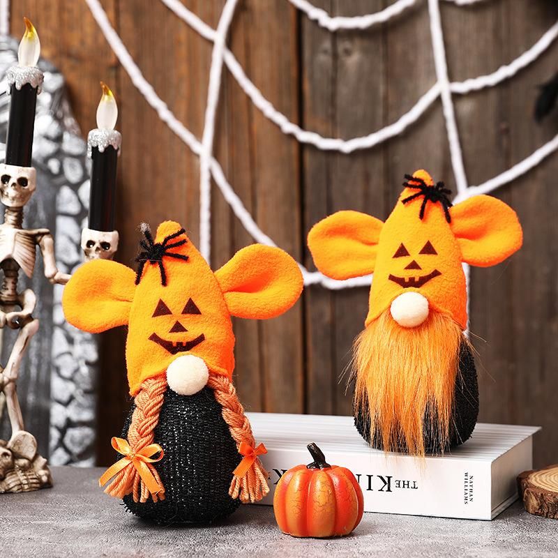 Amazon′ S New Cross Border Halloween Ear Spider Doll Ornaments Without a Face Light Ball Ornaments