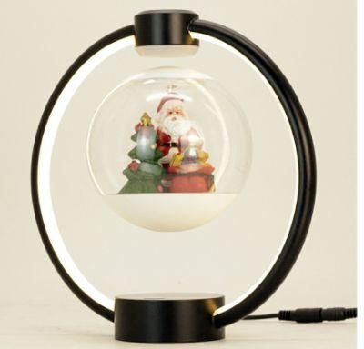 LED Light Magnetic Levitating Christmas Gift Items, Floating Christmas Man Ball Ornaments Toys