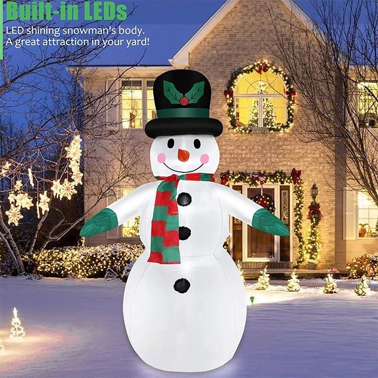 Customized Inflatable Outdoor Decoration LED Lights Snowman Factory Price Christmas