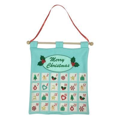 BSCI Hot Custom Christmas Felt Advent Calendar Fabric Wall Calendar