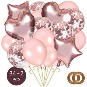 Rose Gold Multi Confetti Balloons Birthday Party Wedding Festival balloon