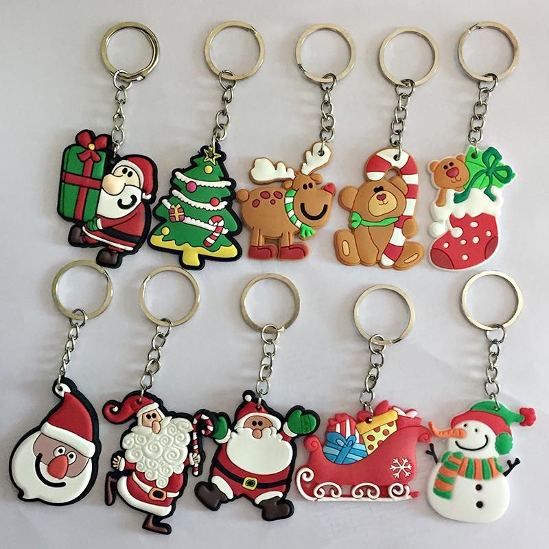 Hot Sale High Quality PVC Keychain for Christmas