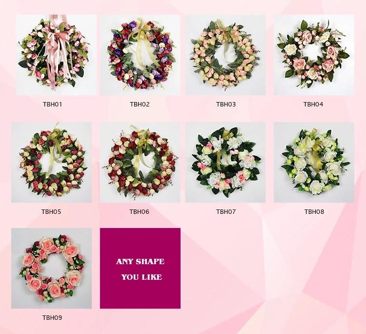 New Style Cheap Fashion Artificial Floral Wreaths for Shop Wall