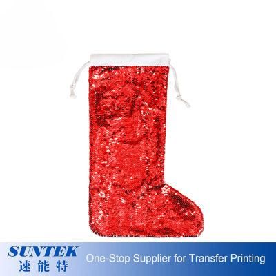 Wholesale Christmas Stockings Sublimation Blank Personalized Sequin Christmas Stocking for Decoration