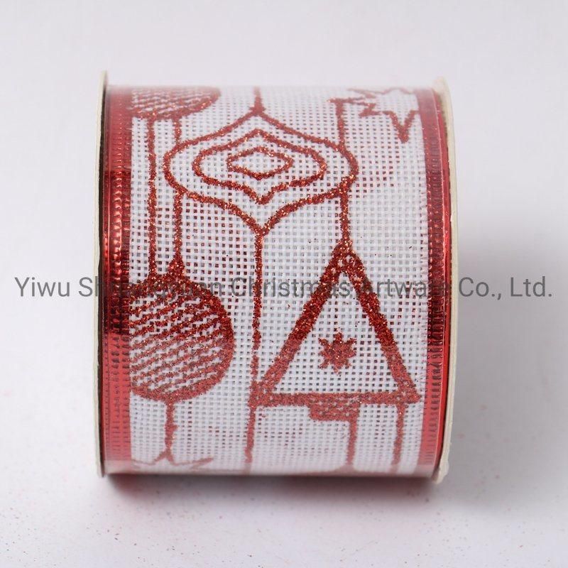 Christmas Ribbon Decor for Holiday Wedding Party Decoration Supplies Hook Ornament Craft Gifts