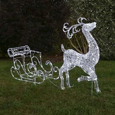 Christmas Outdoor LED Giant Light up LED White Lighted Reindeer